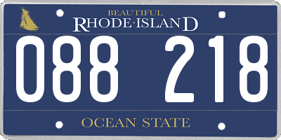 RI license plate 088218