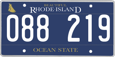 RI license plate 088219