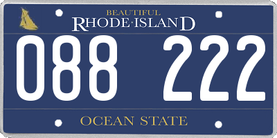 RI license plate 088222