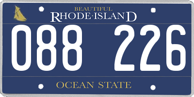 RI license plate 088226