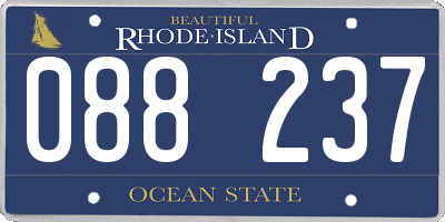 RI license plate 088237