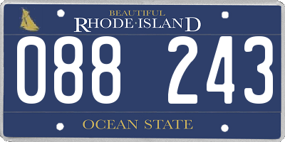RI license plate 088243
