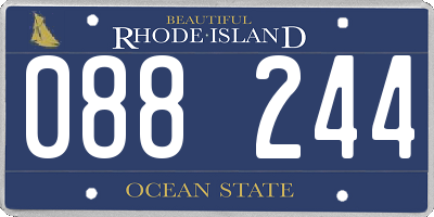 RI license plate 088244