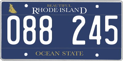 RI license plate 088245