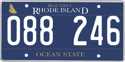 RI license plate 088246