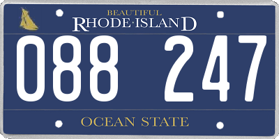 RI license plate 088247
