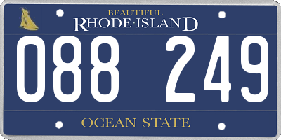 RI license plate 088249