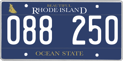 RI license plate 088250