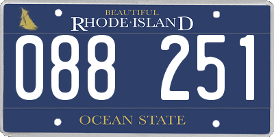 RI license plate 088251