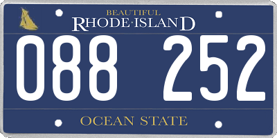 RI license plate 088252