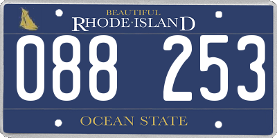 RI license plate 088253