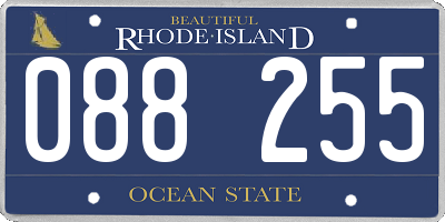 RI license plate 088255