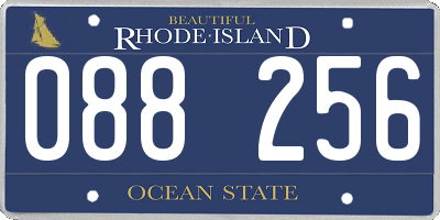 RI license plate 088256