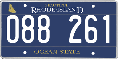 RI license plate 088261