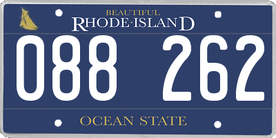 RI license plate 088262