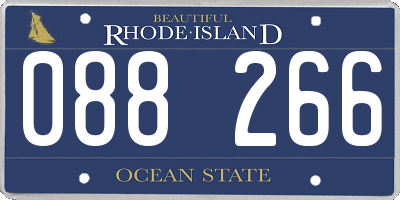 RI license plate 088266