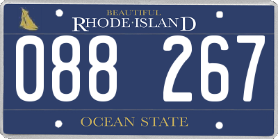 RI license plate 088267