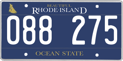 RI license plate 088275