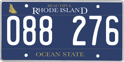 RI license plate 088276