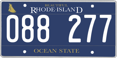 RI license plate 088277