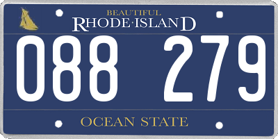 RI license plate 088279