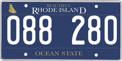 RI license plate 088280