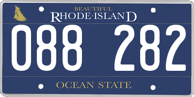 RI license plate 088282