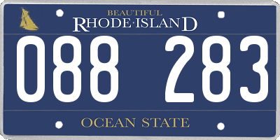 RI license plate 088283
