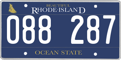 RI license plate 088287