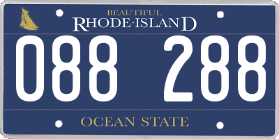 RI license plate 088288