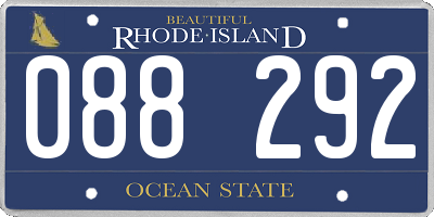RI license plate 088292