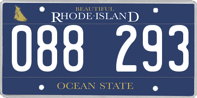 RI license plate 088293