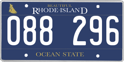 RI license plate 088296