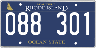 RI license plate 088301