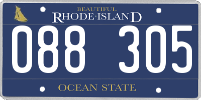 RI license plate 088305