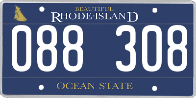 RI license plate 088308
