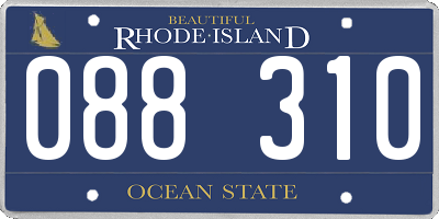 RI license plate 088310