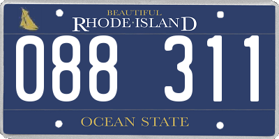 RI license plate 088311