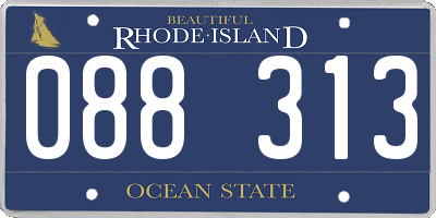 RI license plate 088313