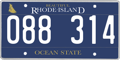 RI license plate 088314