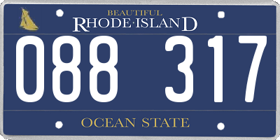 RI license plate 088317