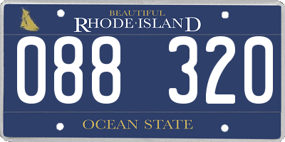 RI license plate 088320