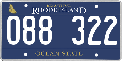 RI license plate 088322
