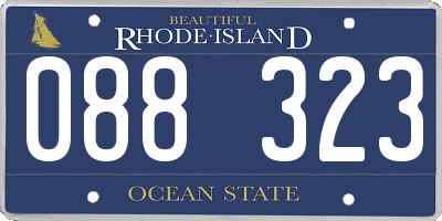 RI license plate 088323