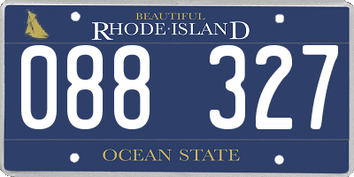 RI license plate 088327
