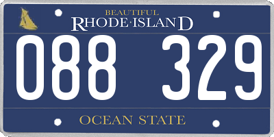 RI license plate 088329