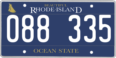 RI license plate 088335