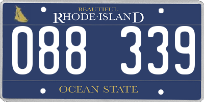 RI license plate 088339