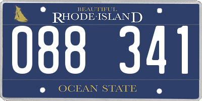 RI license plate 088341