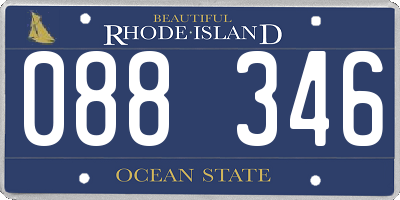 RI license plate 088346